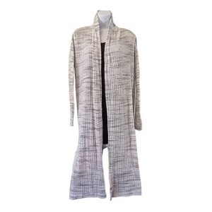 🏖️ Magashoni Duster  Grey White w Shawl Collar & side vents